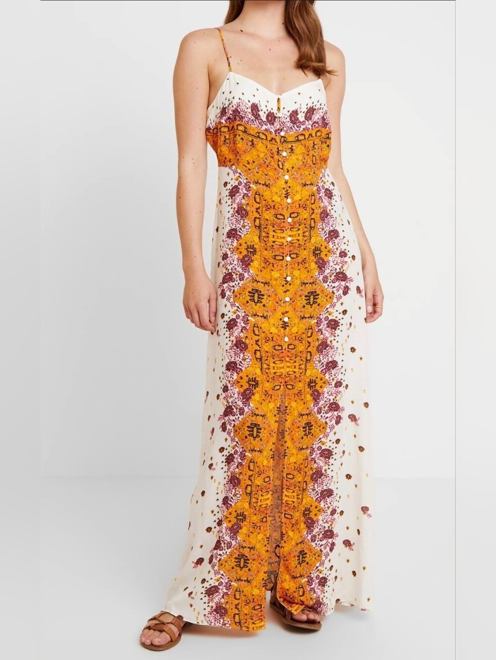 Free People - Morning Song Maxi Dress - Tea Combo Large